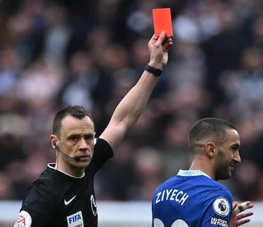 referee giving a red card