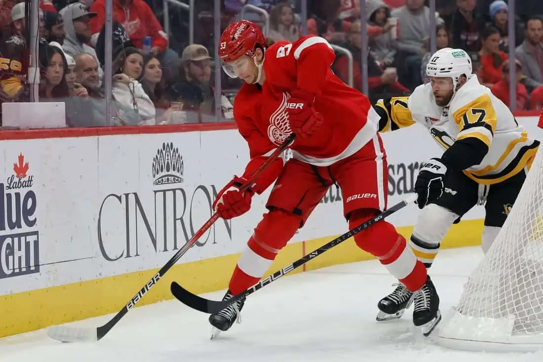 Red Wings Use Three-goal Second Period To Down Penguins - SportsHub