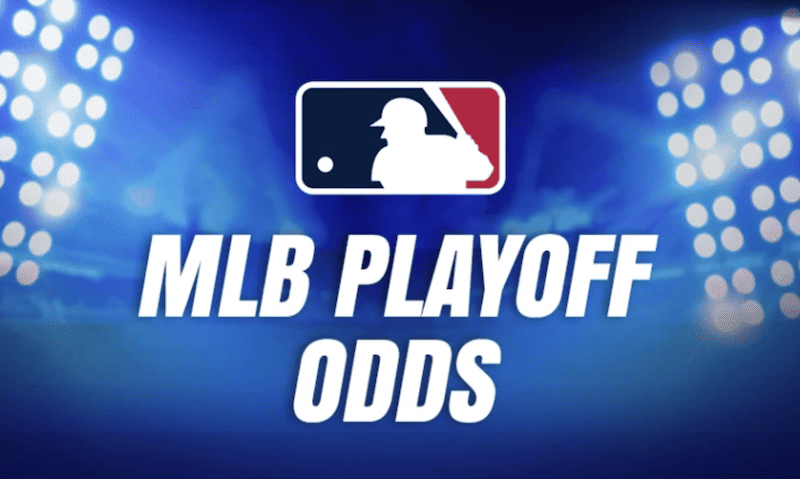 MLB logo with text reading mlb playoff odds