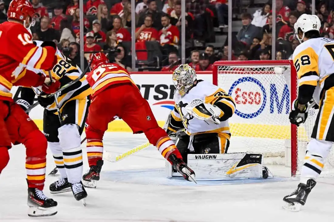 Yegor Sharangovich (2 Goals), Flames Rally Past Penguins - SportsHub